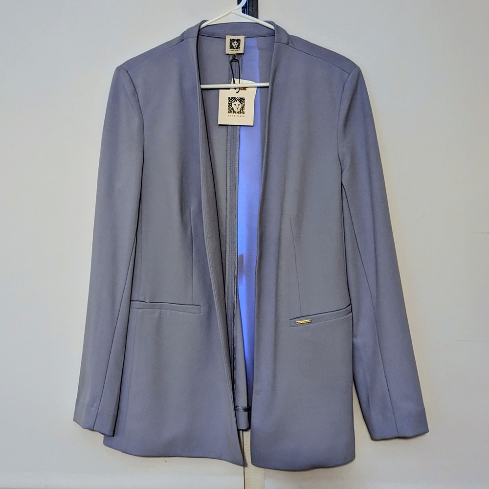 Anne Klein Lavender Open-Front Blazer